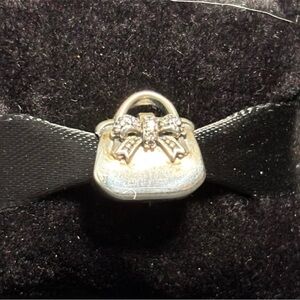 Pandora Sterling Silver Sparkling Handbag Charm s925 ALE